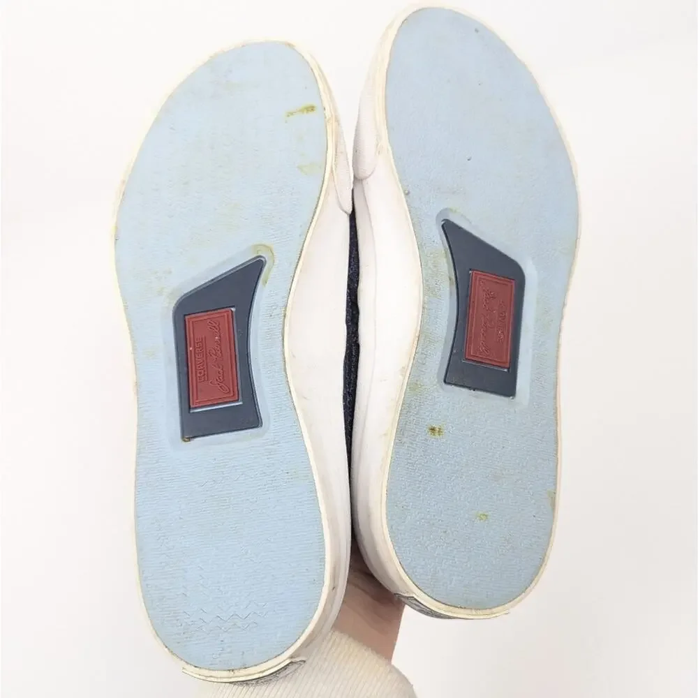 Converse Jack Purcell Sneakers 6.5 Blue Slip On Perforated Casual